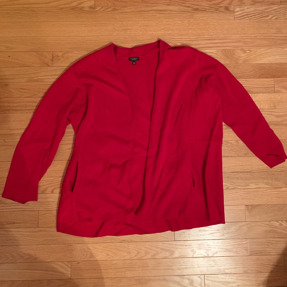 COPY - TALBOTS RED CARDIGAN